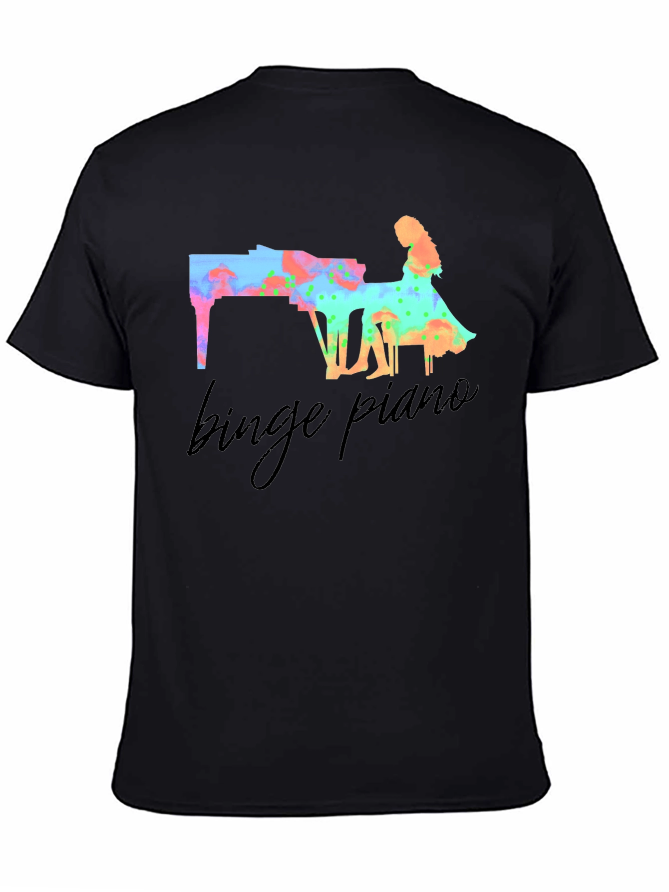 Binge Piano Graphic T-Shirt - Music Lover Tee