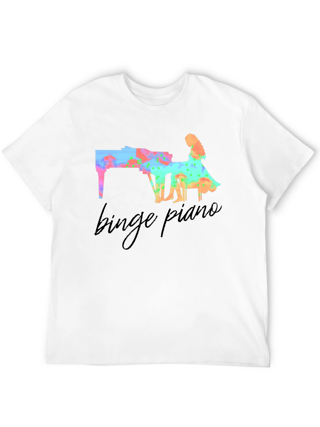 Binge Piano Graphic T-Shirt - Music Lover Tee