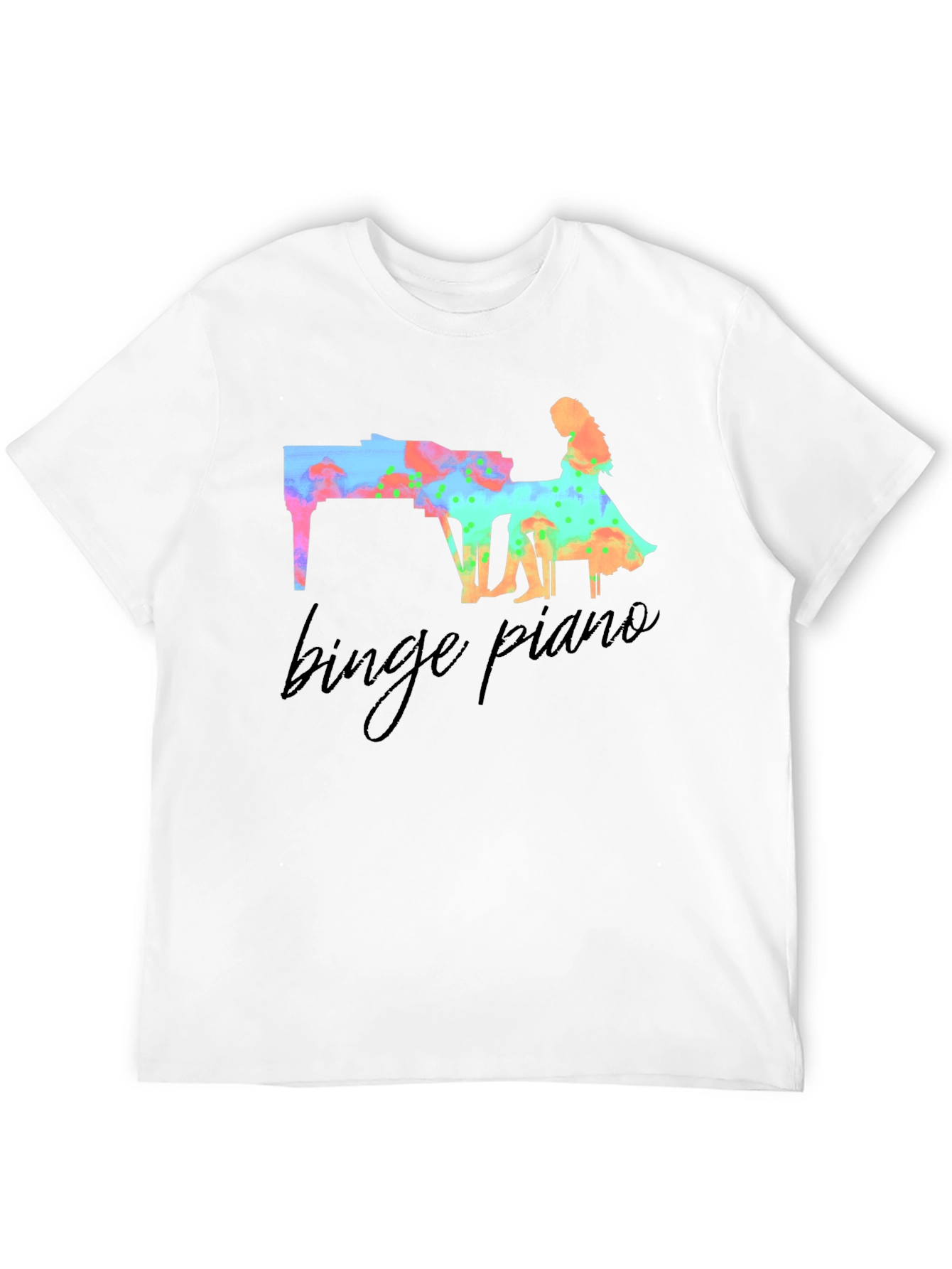 Binge Piano Graphic T-Shirt - Music Lover Tee