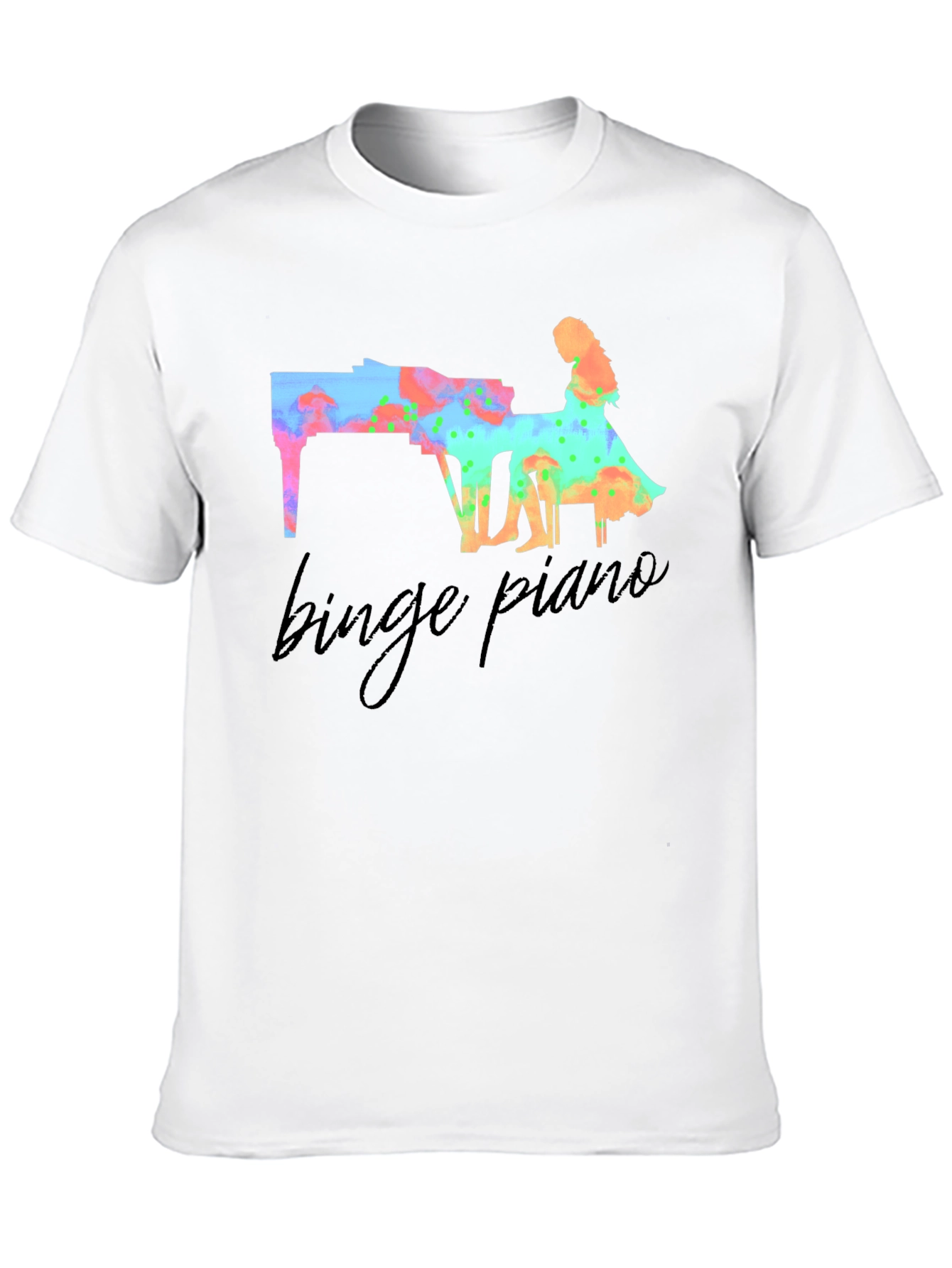 Binge Piano Graphic T-Shirt - Music Lover Tee