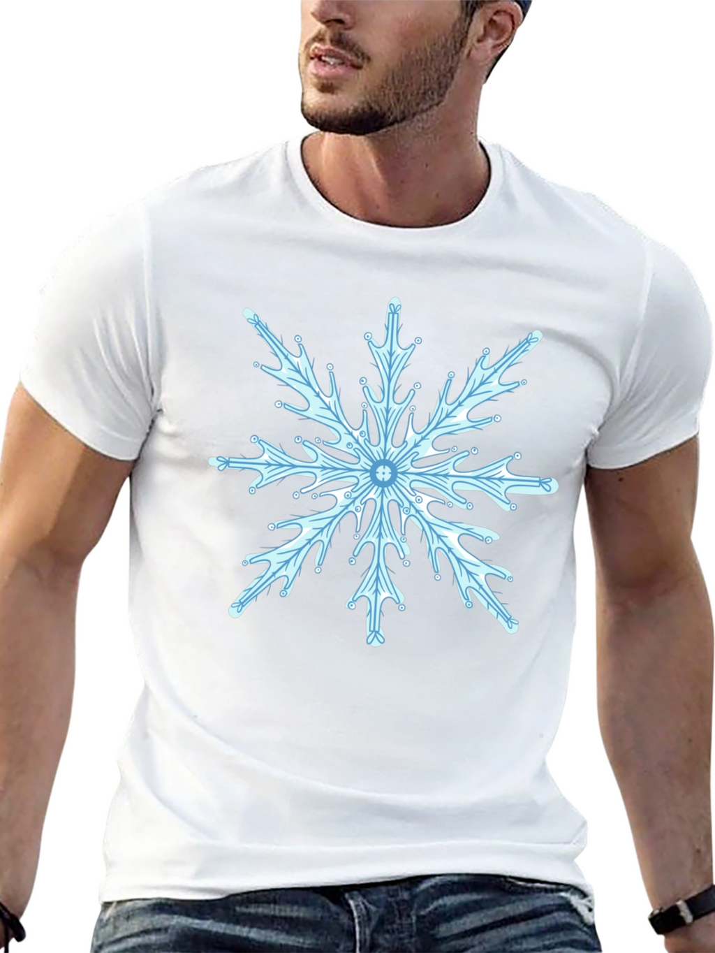 Snowflake Graphic Tee - Stylish Winter Apparel