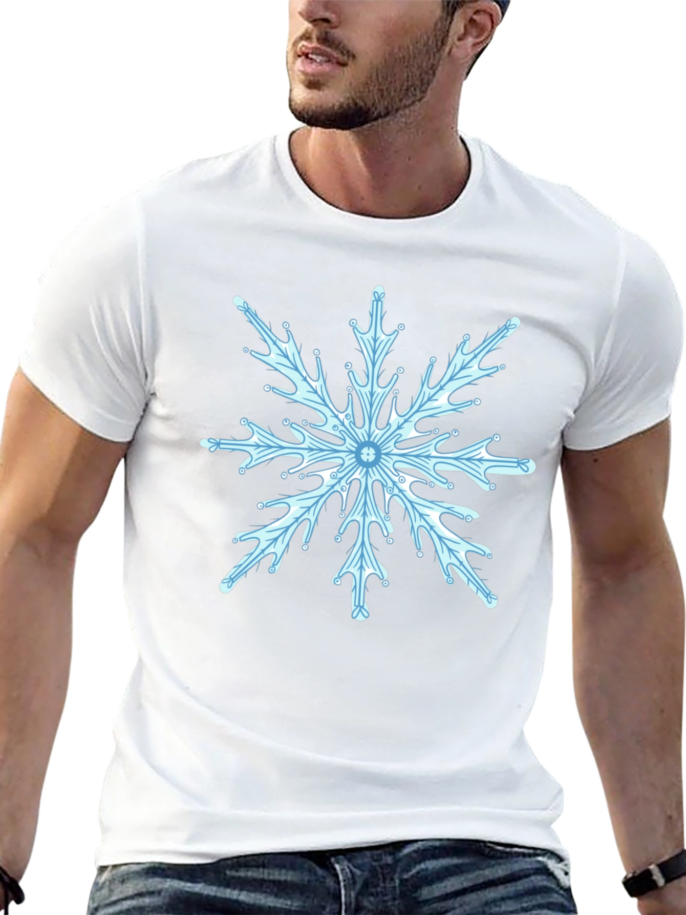 Snowflake Graphic Tee - Stylish Winter Apparel