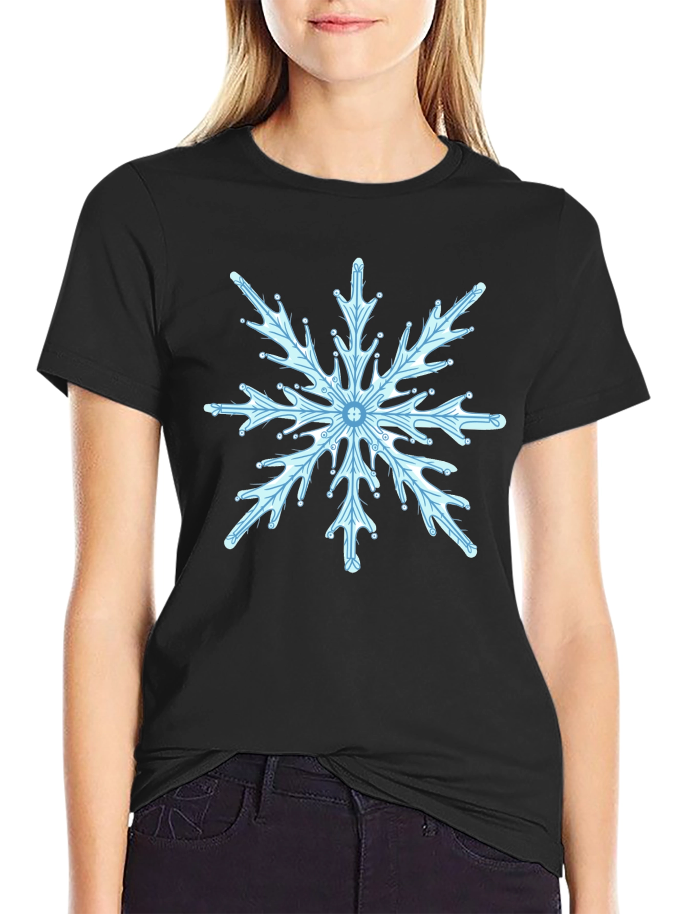 Snowflake Graphic Tee - Stylish Winter Apparel