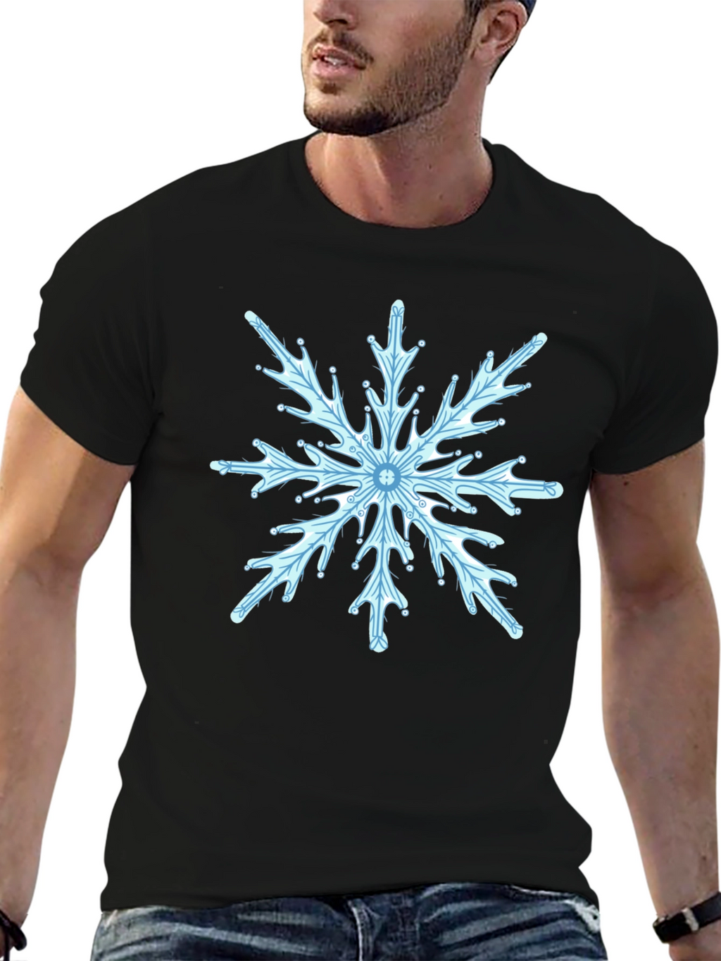 Snowflake Graphic Tee - Stylish Winter Apparel