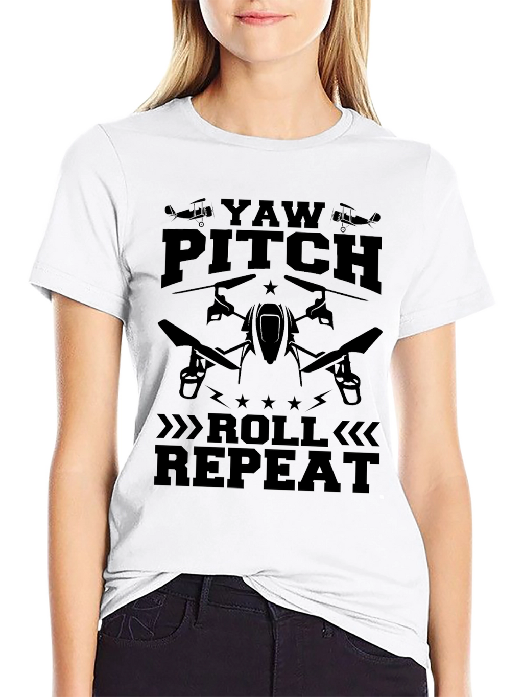 Yaw Pitch Roll Repeat Drone Pilot T-Shirt