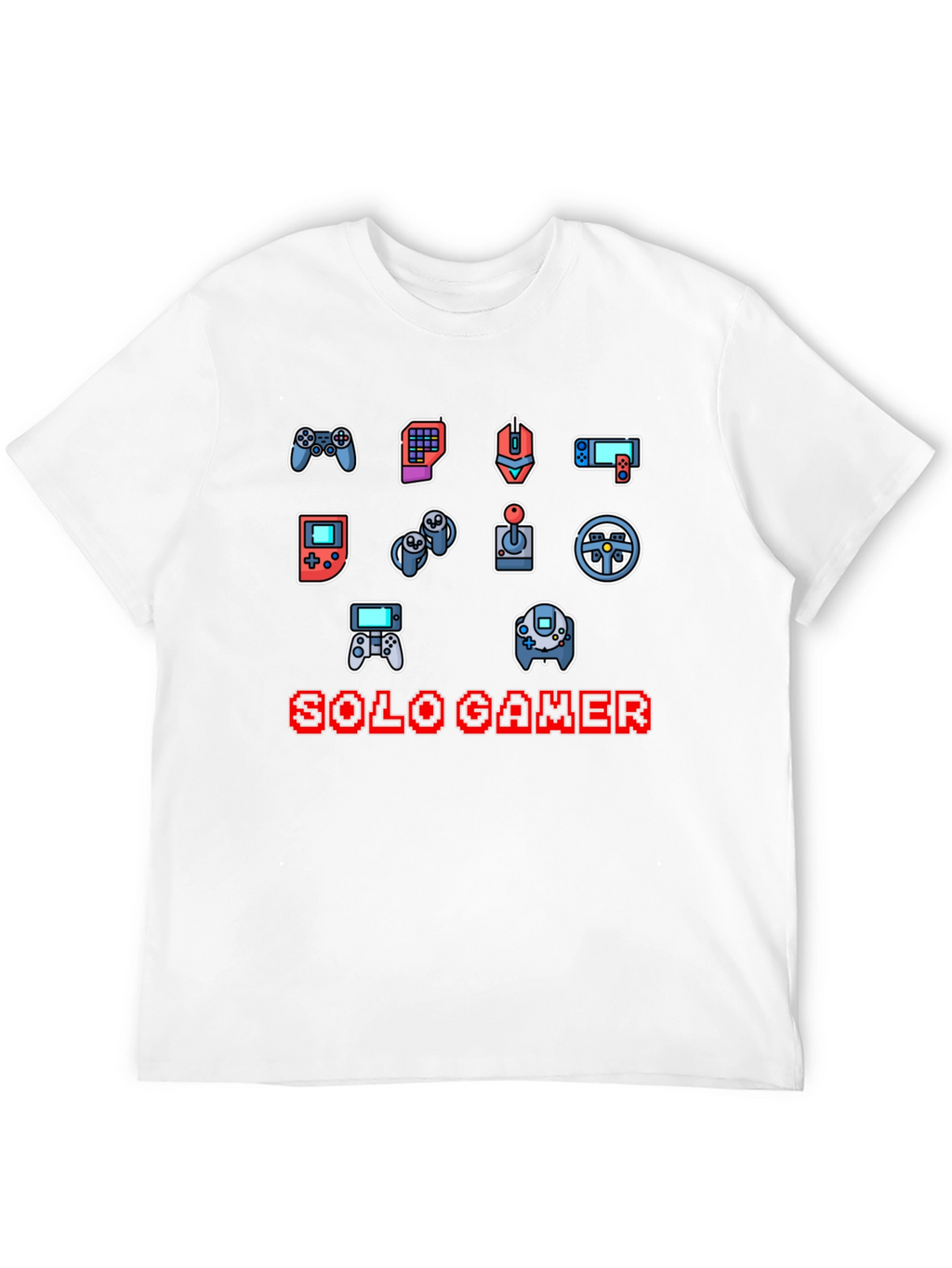 Solo Gamer Black T-Shirt: Video Game Controller Design