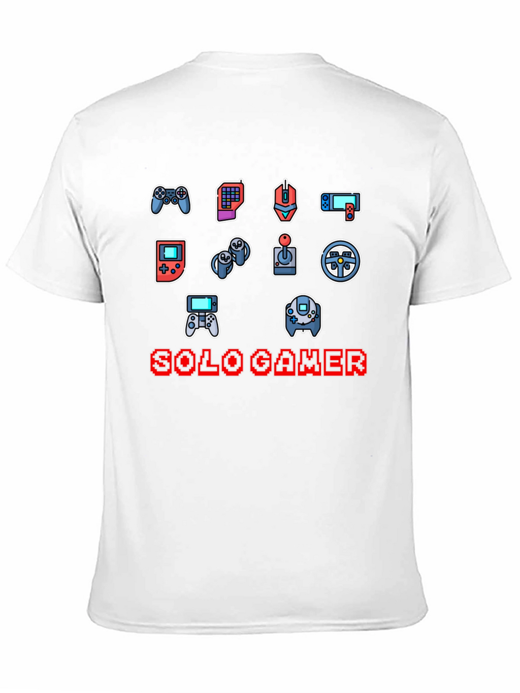 Solo Gamer Black T-Shirt: Video Game Controller Design