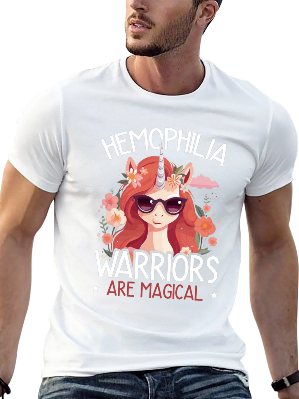 Hemophilia Warrior Unicorn T-Shirt