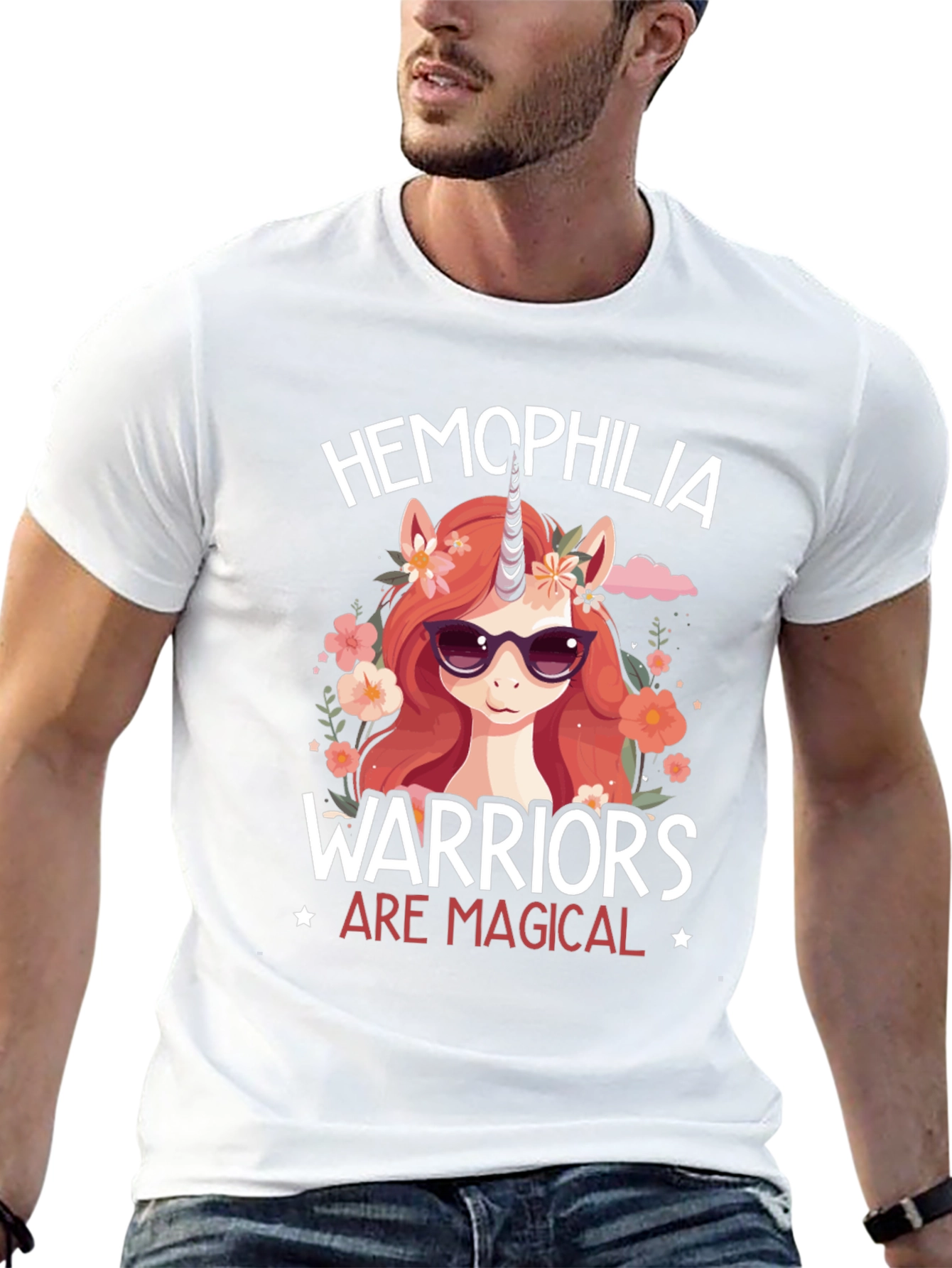Hemophilia Warrior Unicorn T-Shirt