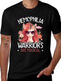 Hemophilia Warrior Unicorn T-Shirt