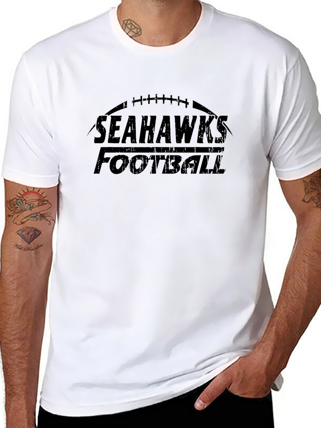 Seahawks Football Black Graphic T-Shirt
