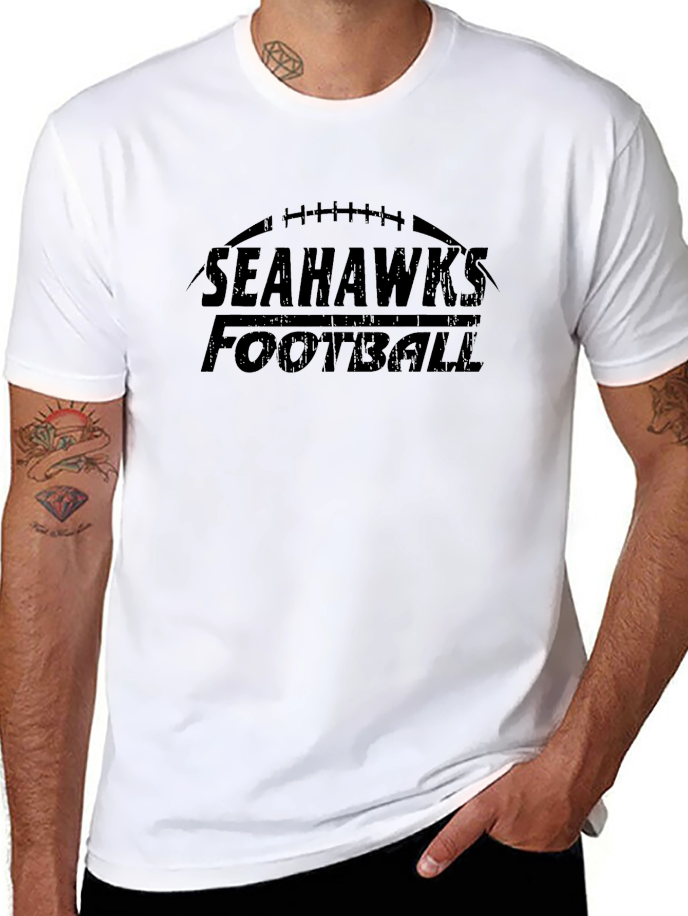 Seahawks Football Black Graphic T-Shirt