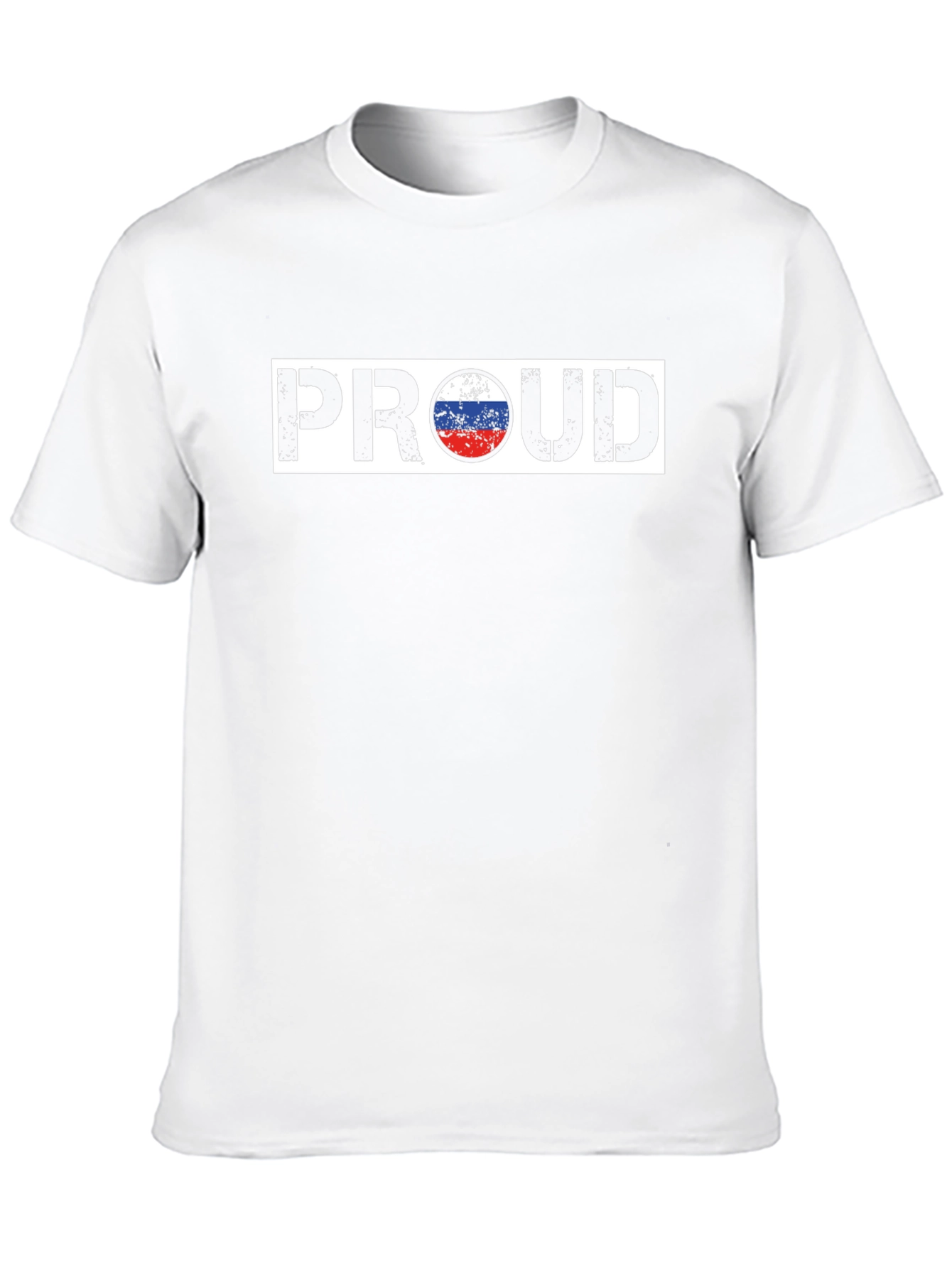 Proud Russian Flag T-Shirt - Black Cotton Tee