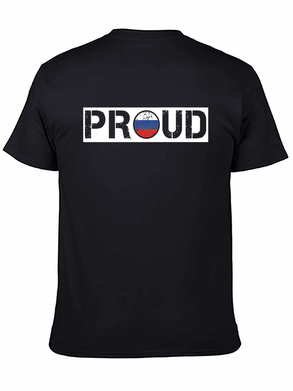 Proud Russian Flag T-Shirt - Black Cotton Tee