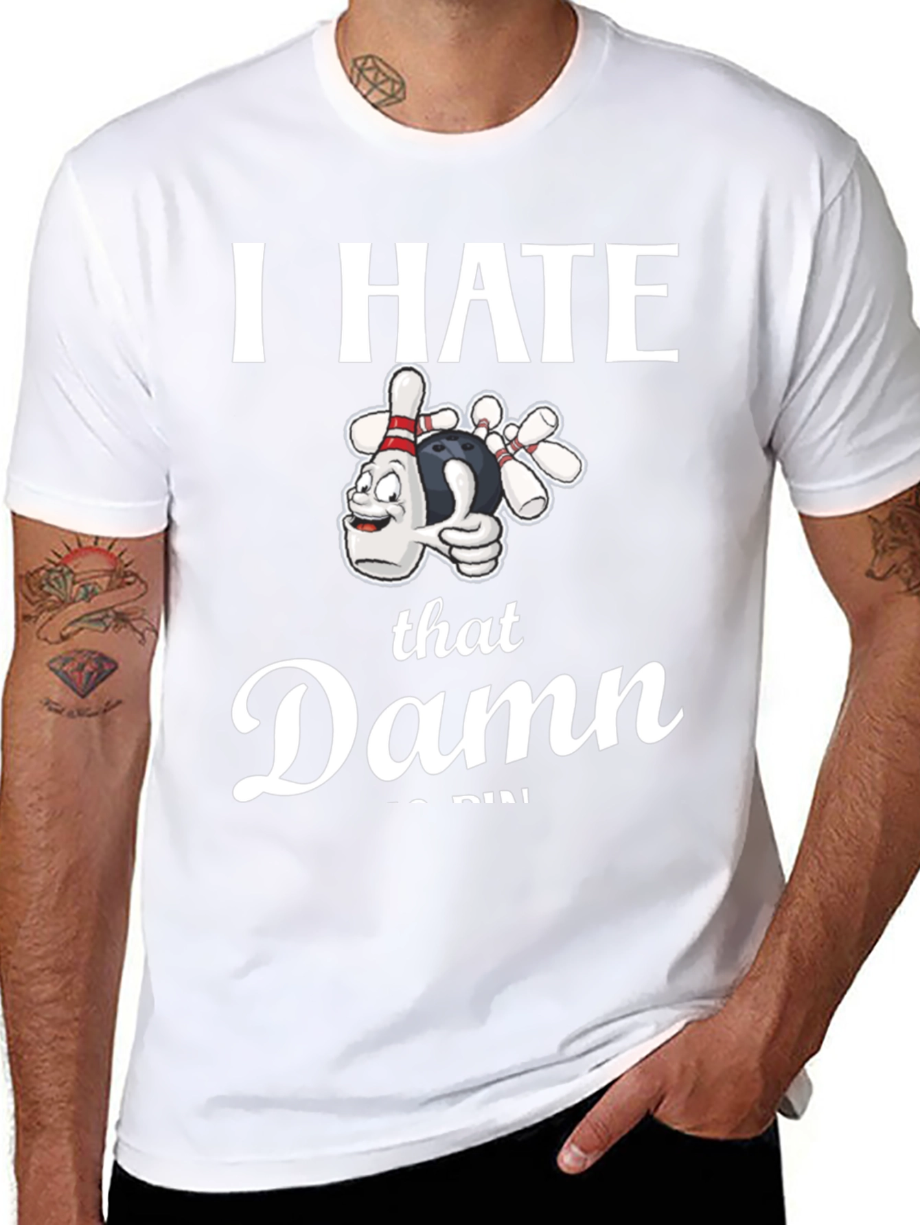 I Hate That Damn 7-Pin Bowling T-Shirt
