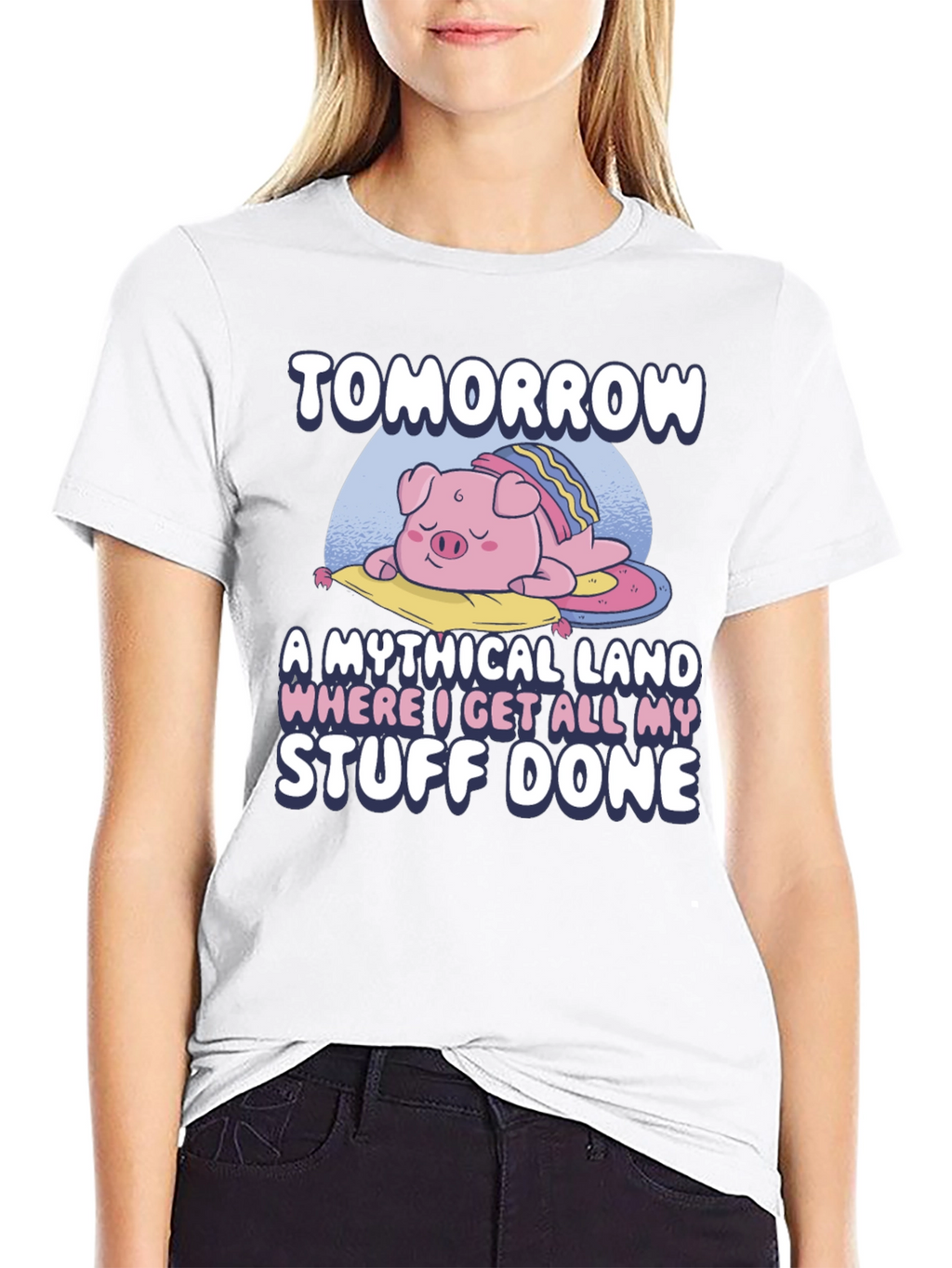 Tomorrow Mythical Land Pig Nap T-Shirt