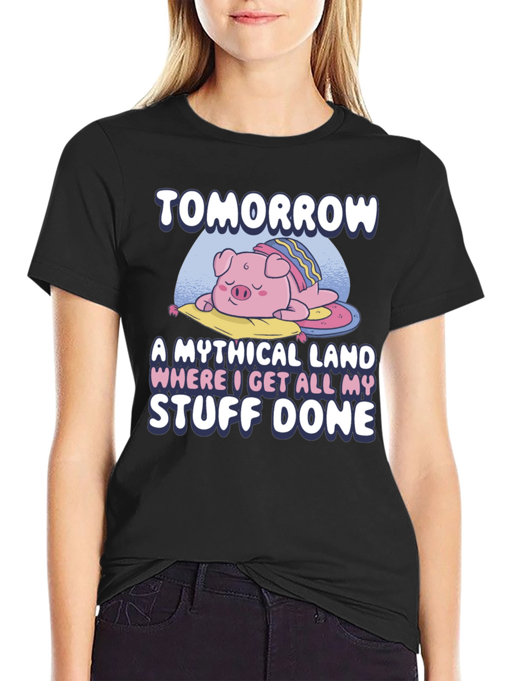 Tomorrow Mythical Land Pig Nap T-Shirt