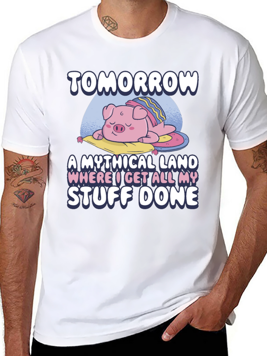 Tomorrow Mythical Land Pig Nap T-Shirt