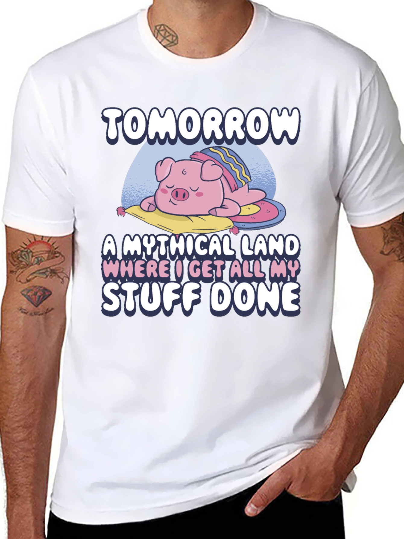 Tomorrow Mythical Land Pig Nap T-Shirt