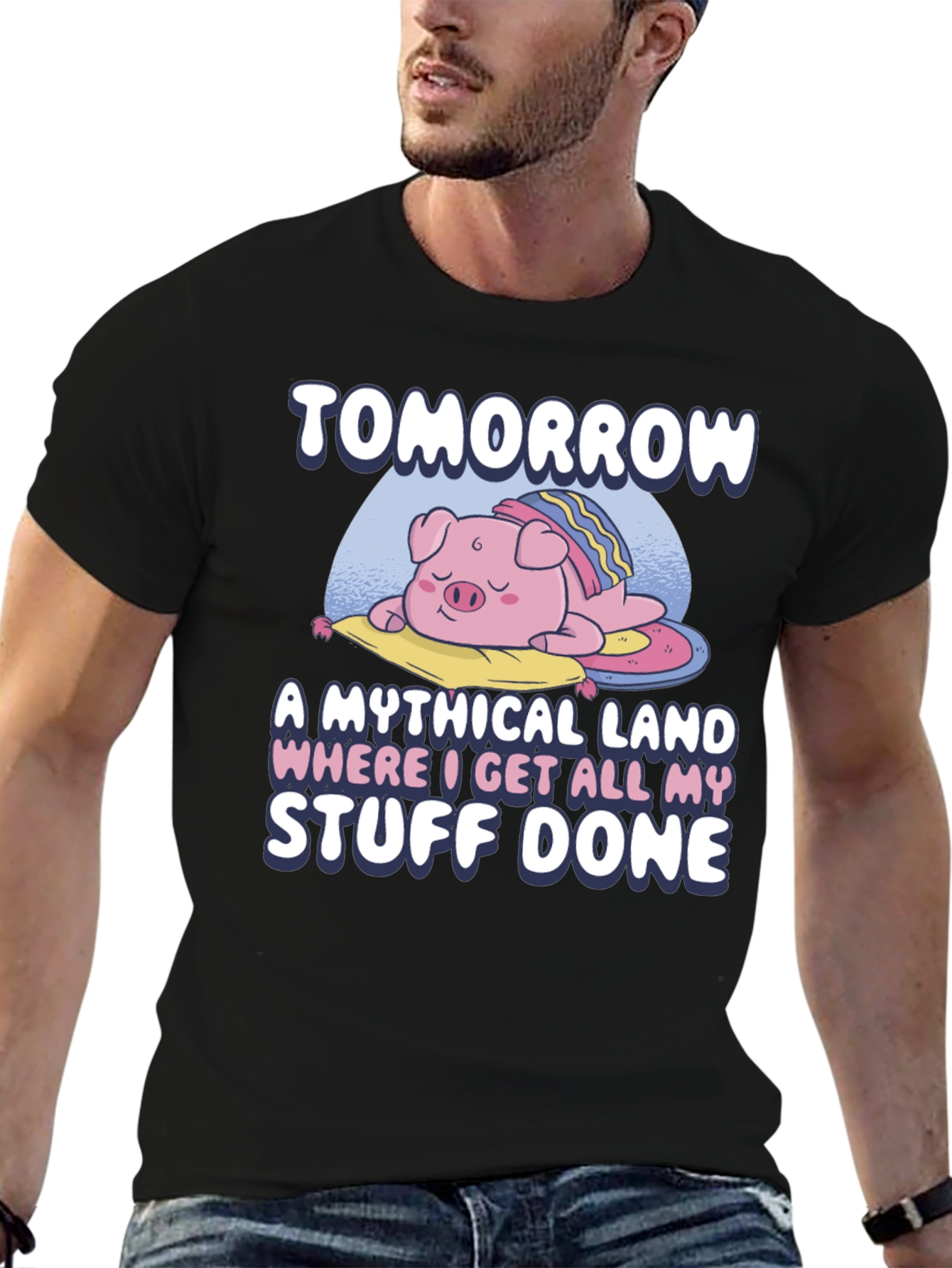 Tomorrow Mythical Land Pig Nap T-Shirt