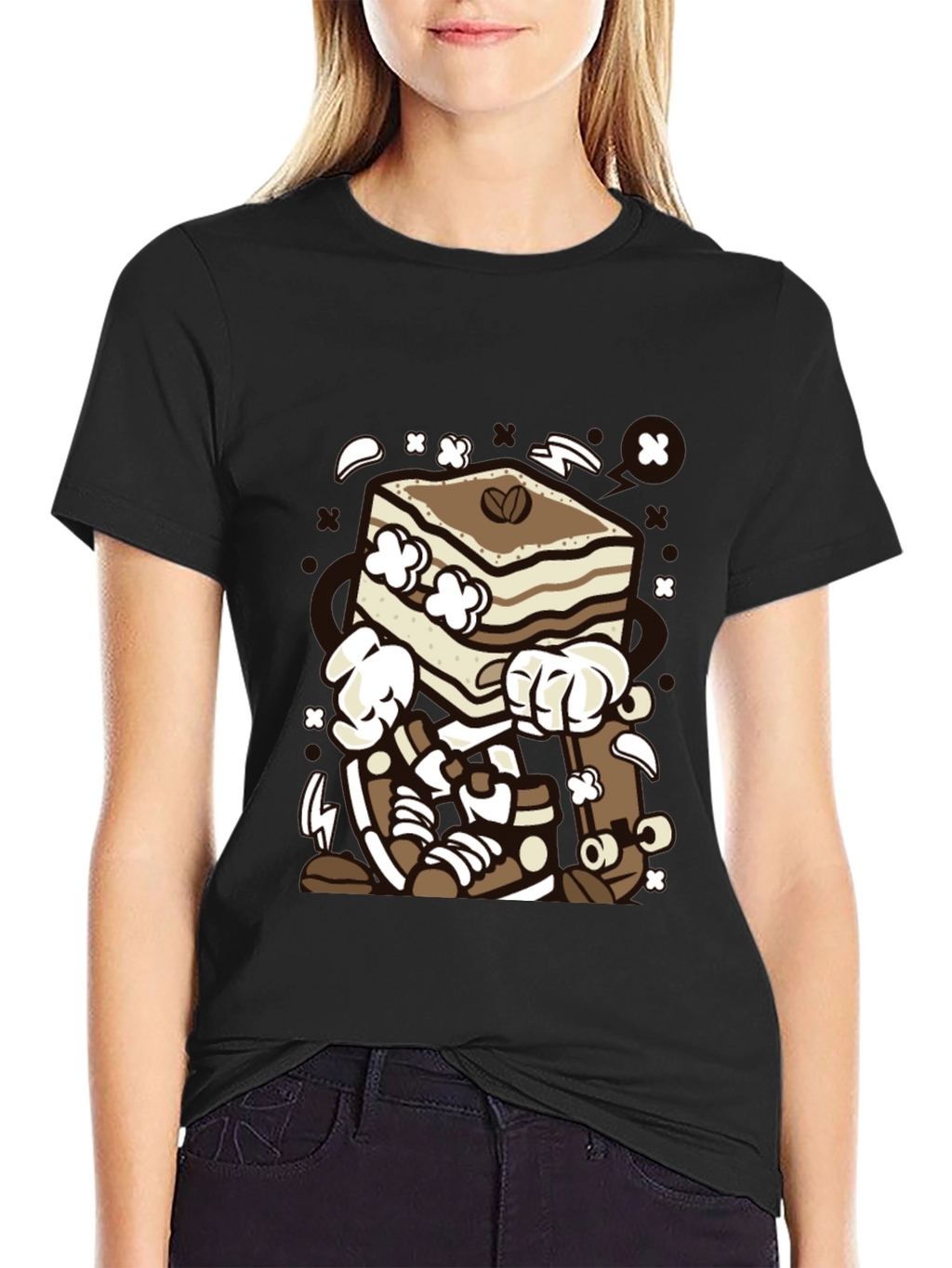 Tiramisu Cartoon Graphic T-Shirt