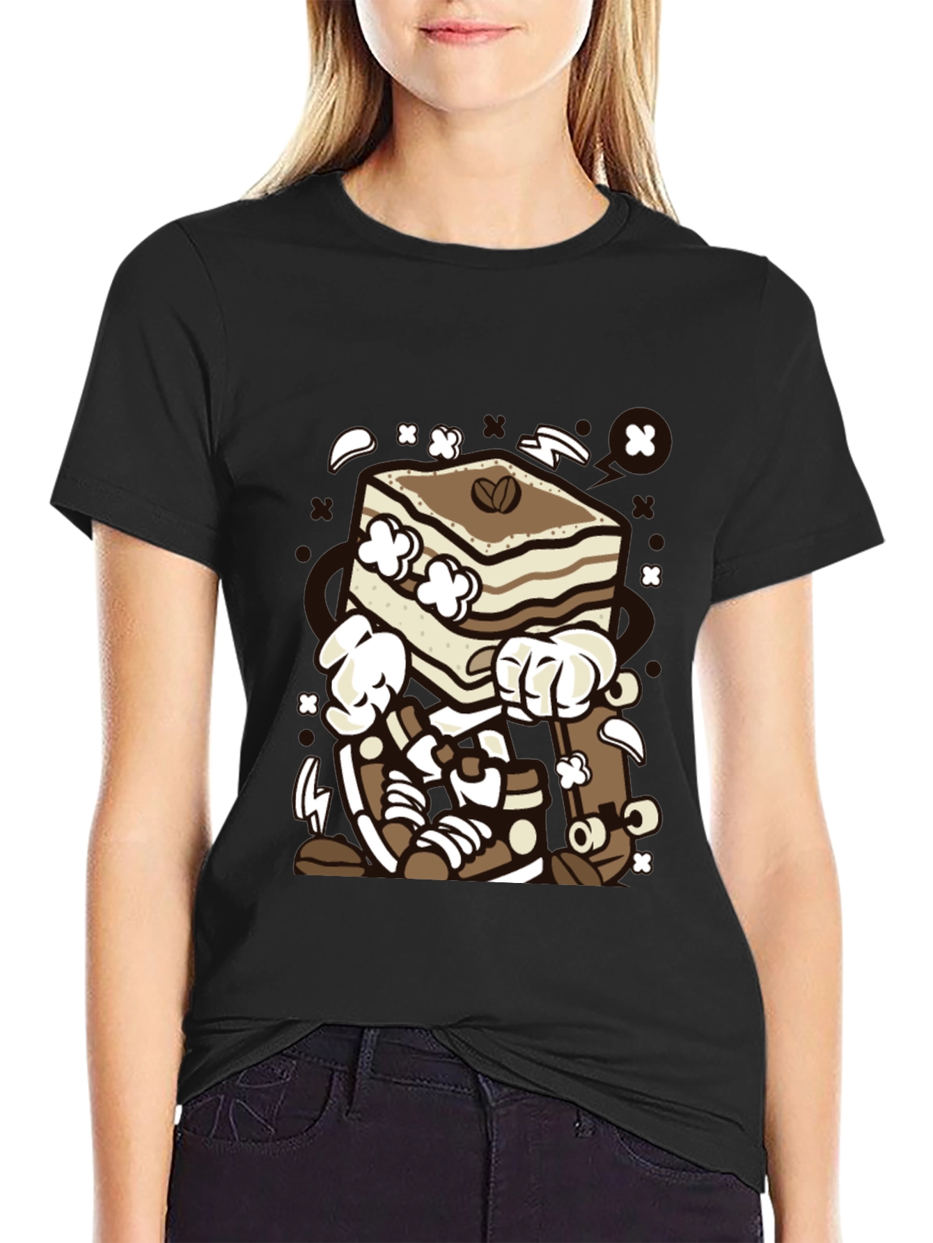 Tiramisu Cartoon Graphic T-Shirt