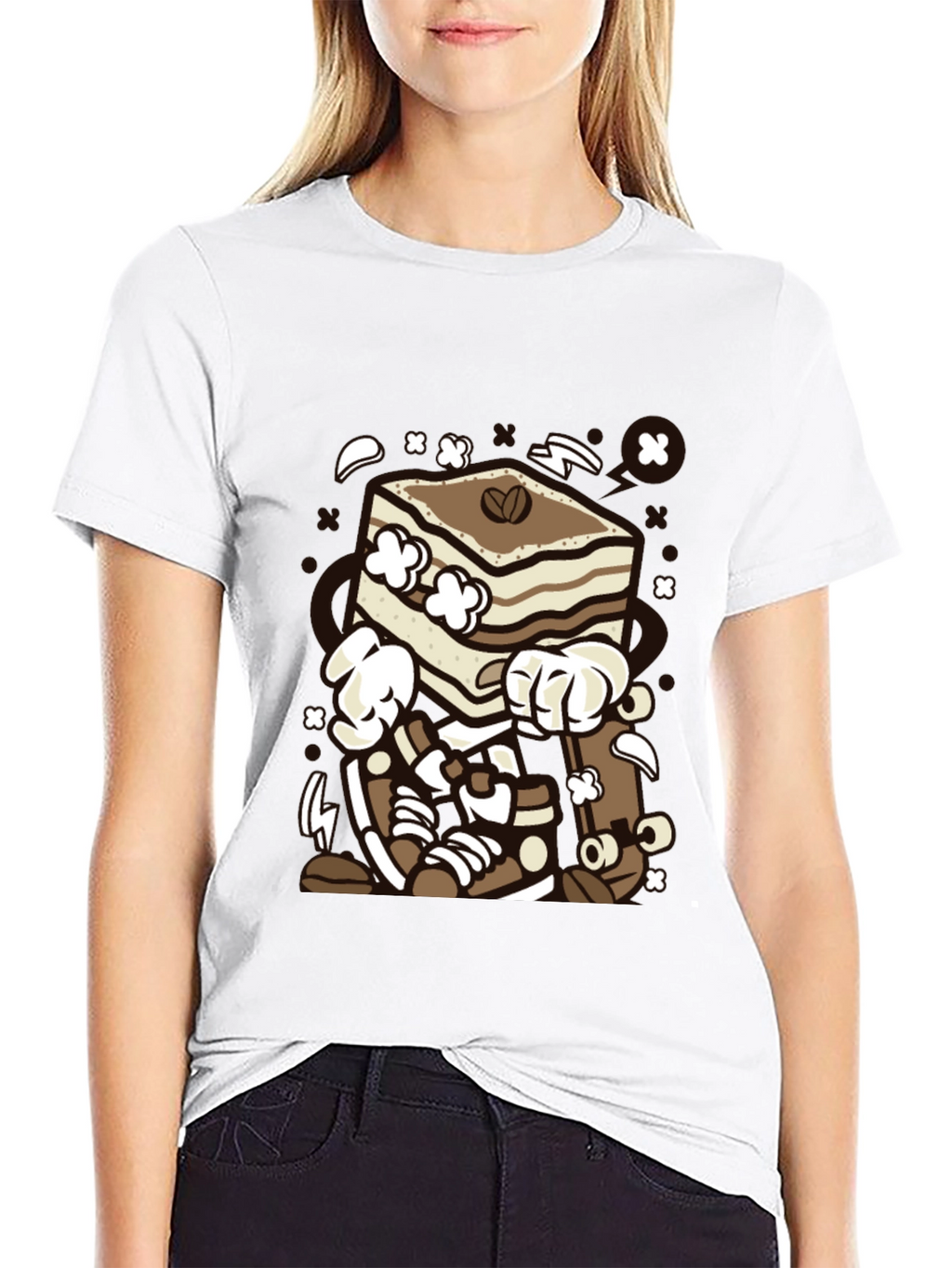 Tiramisu Cartoon Graphic T-Shirt