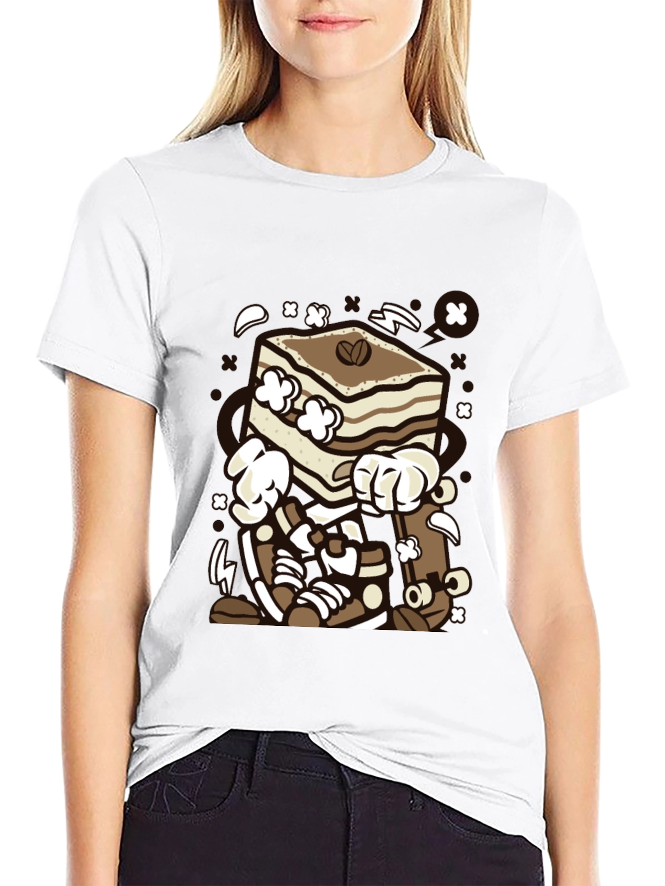 Tiramisu Cartoon Graphic T-Shirt