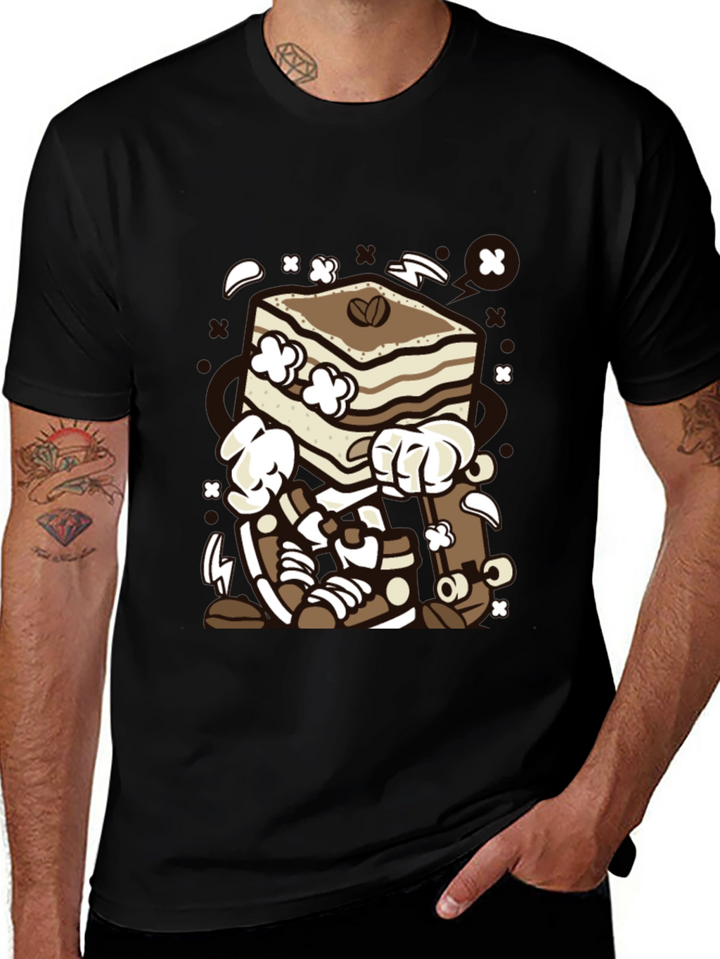 Tiramisu Cartoon Graphic T-Shirt