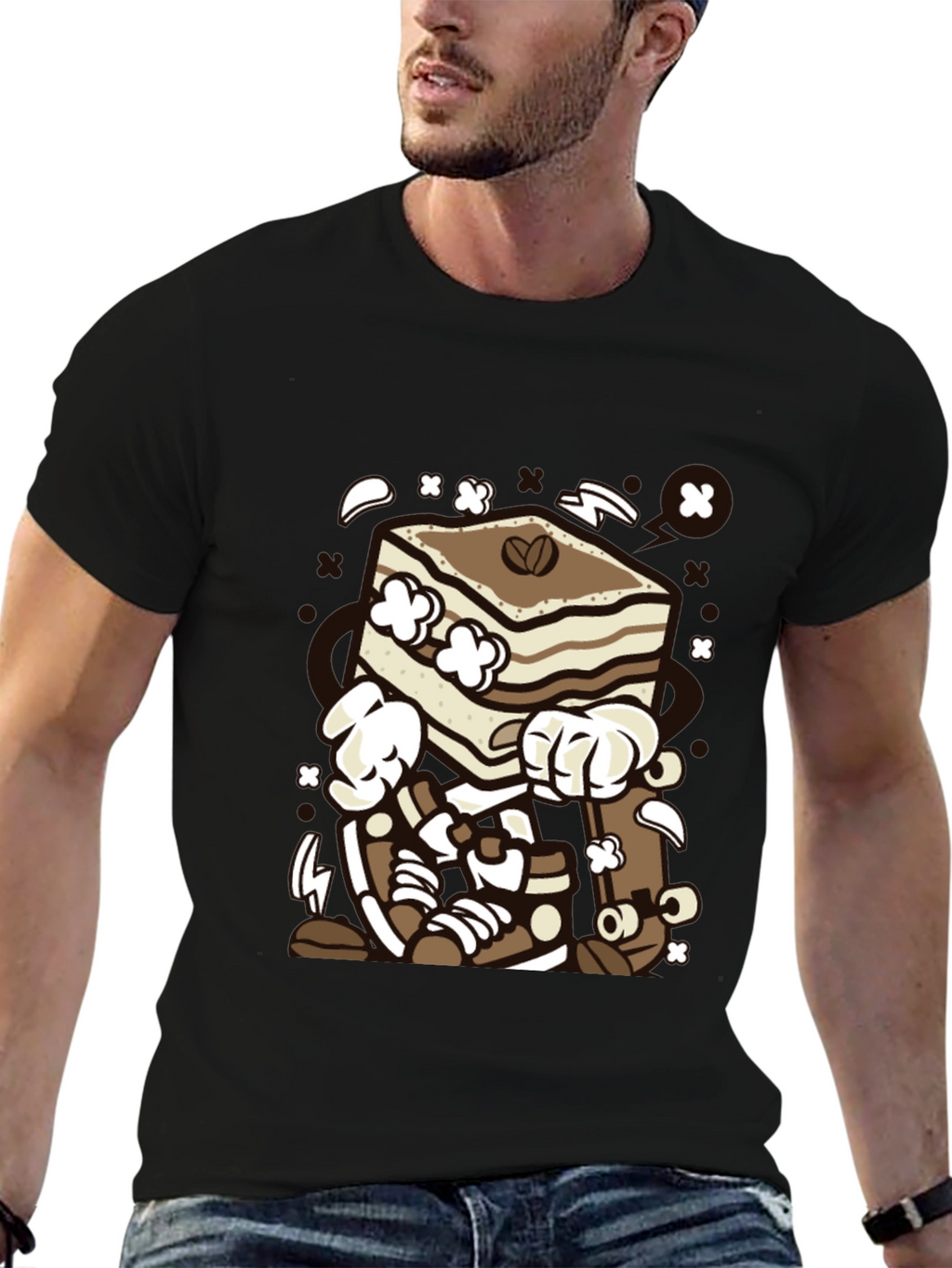 Tiramisu Cartoon Graphic T-Shirt