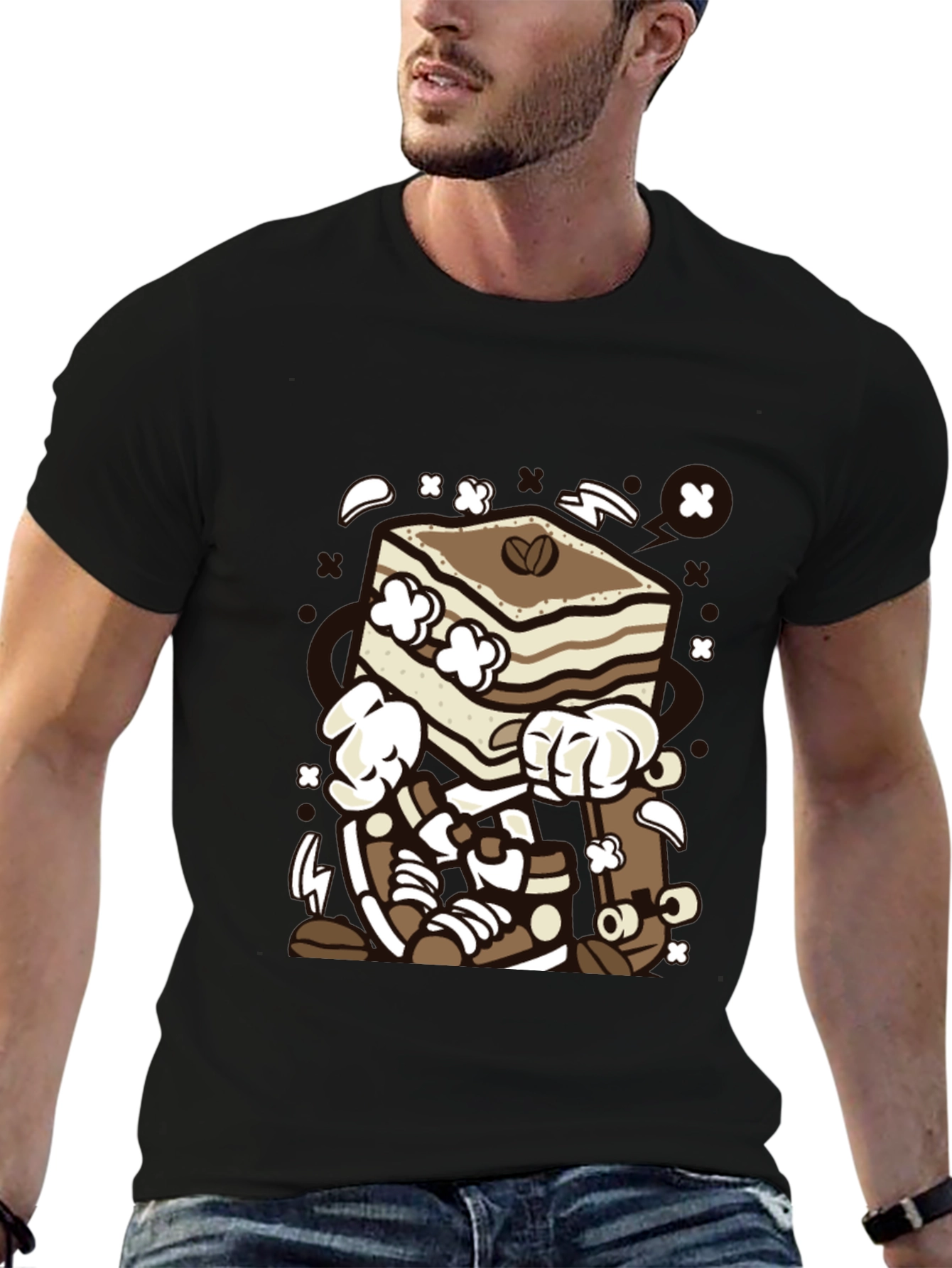 Tiramisu Cartoon Graphic T-Shirt