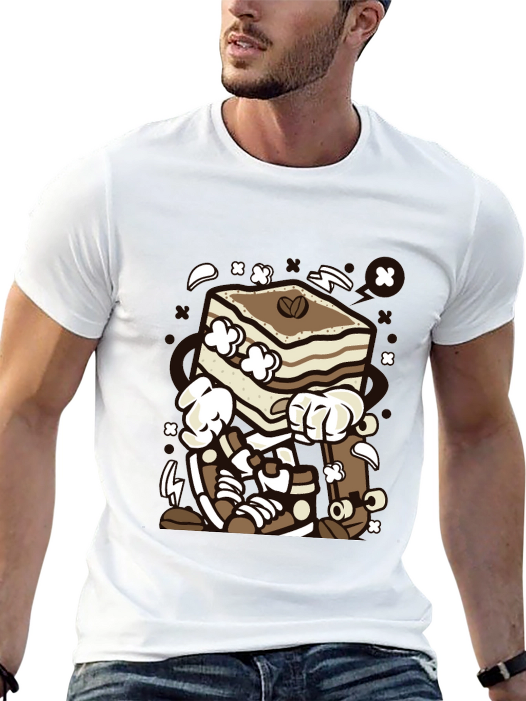 Tiramisu Cartoon Graphic T-Shirt