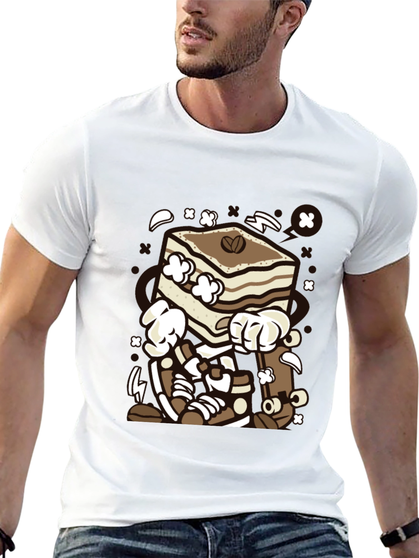 Tiramisu Cartoon Graphic T-Shirt