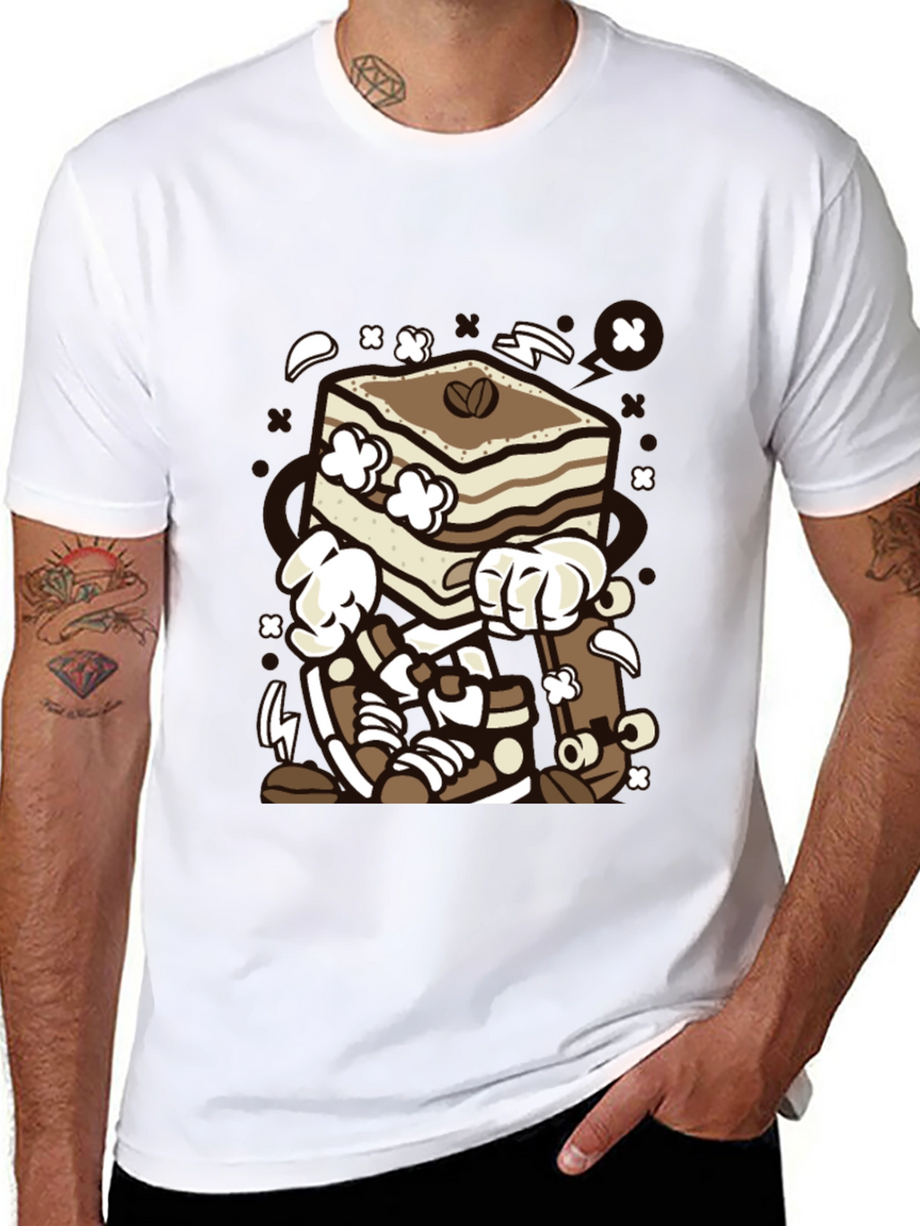 Tiramisu Cartoon Graphic T-Shirt
