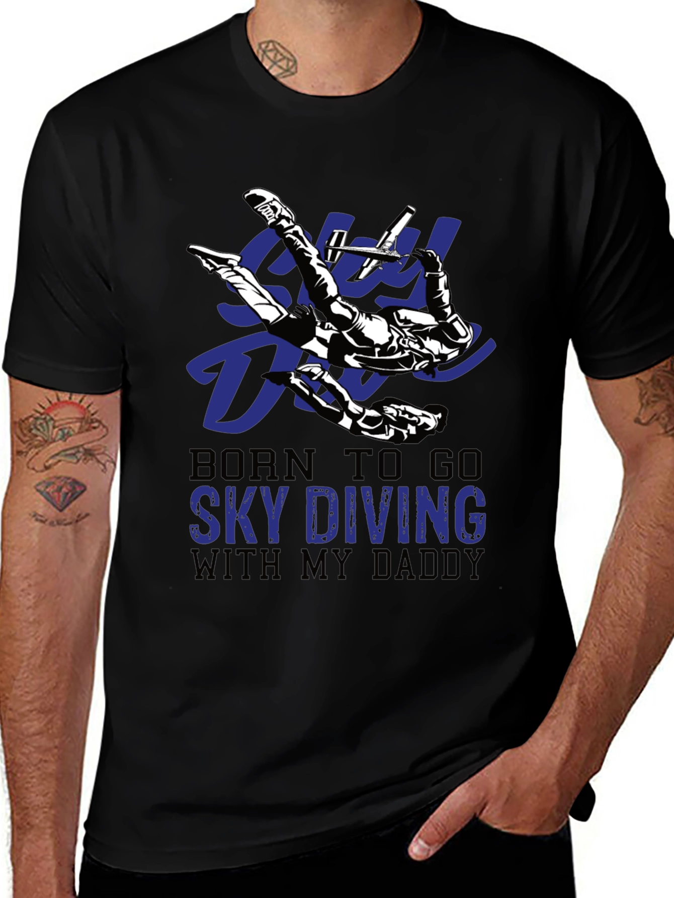 Skydiving Daddy T-Shirt | Born To Go Sky Diving