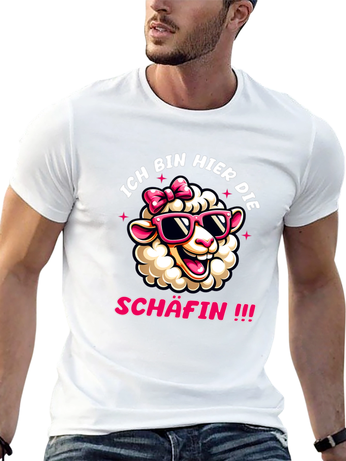Ich Bin Hier Die Schafin Sheep Graphic Tee