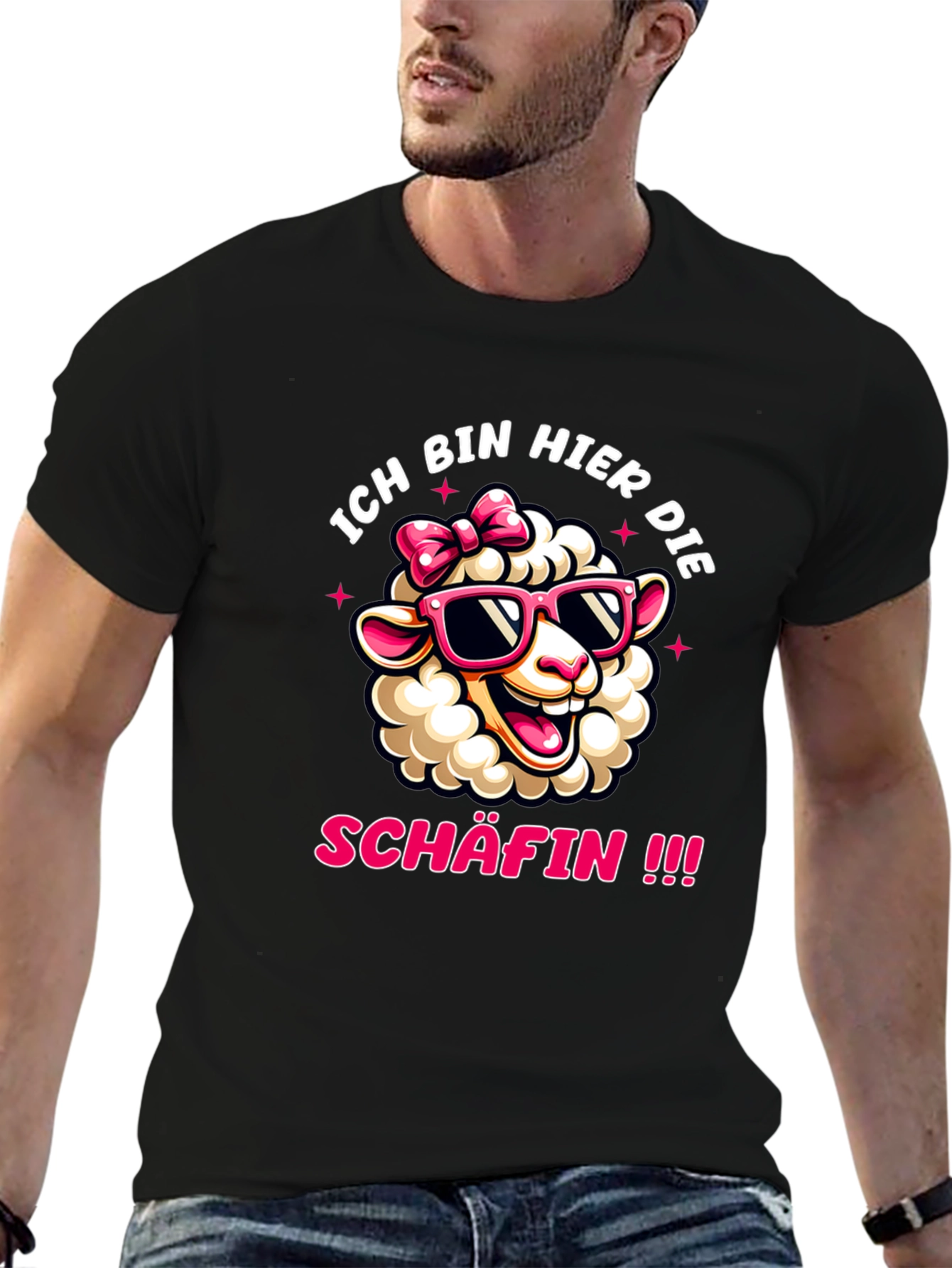 Ich Bin Hier Die Schafin Sheep Graphic Tee