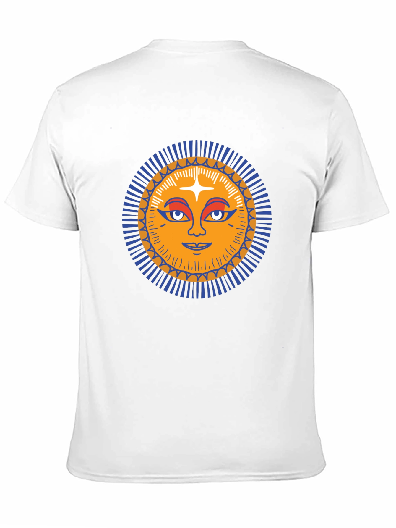 Sun Face Graphic Tee - Trendy Black T-Shirt