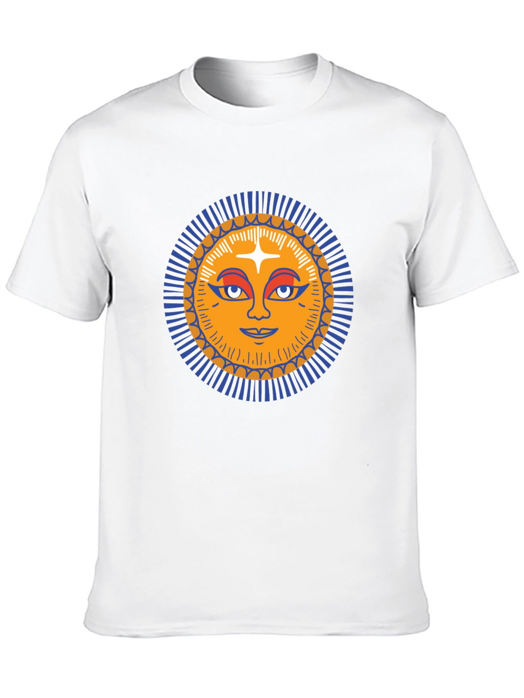 Sun Face Graphic Tee - Trendy Black T-Shirt