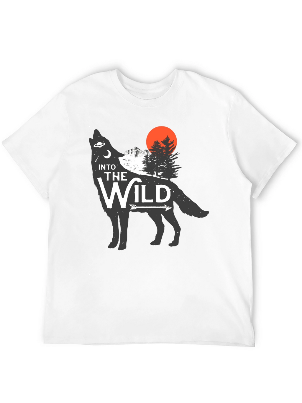 Into the Wild Wolf Graphic Tee - Black