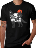 Into the Wild Wolf Graphic Tee - Black