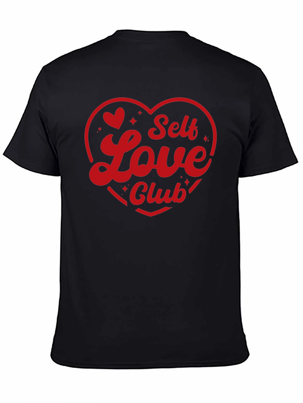 Self Love Club Graphic Tee - Trendy Heart Design