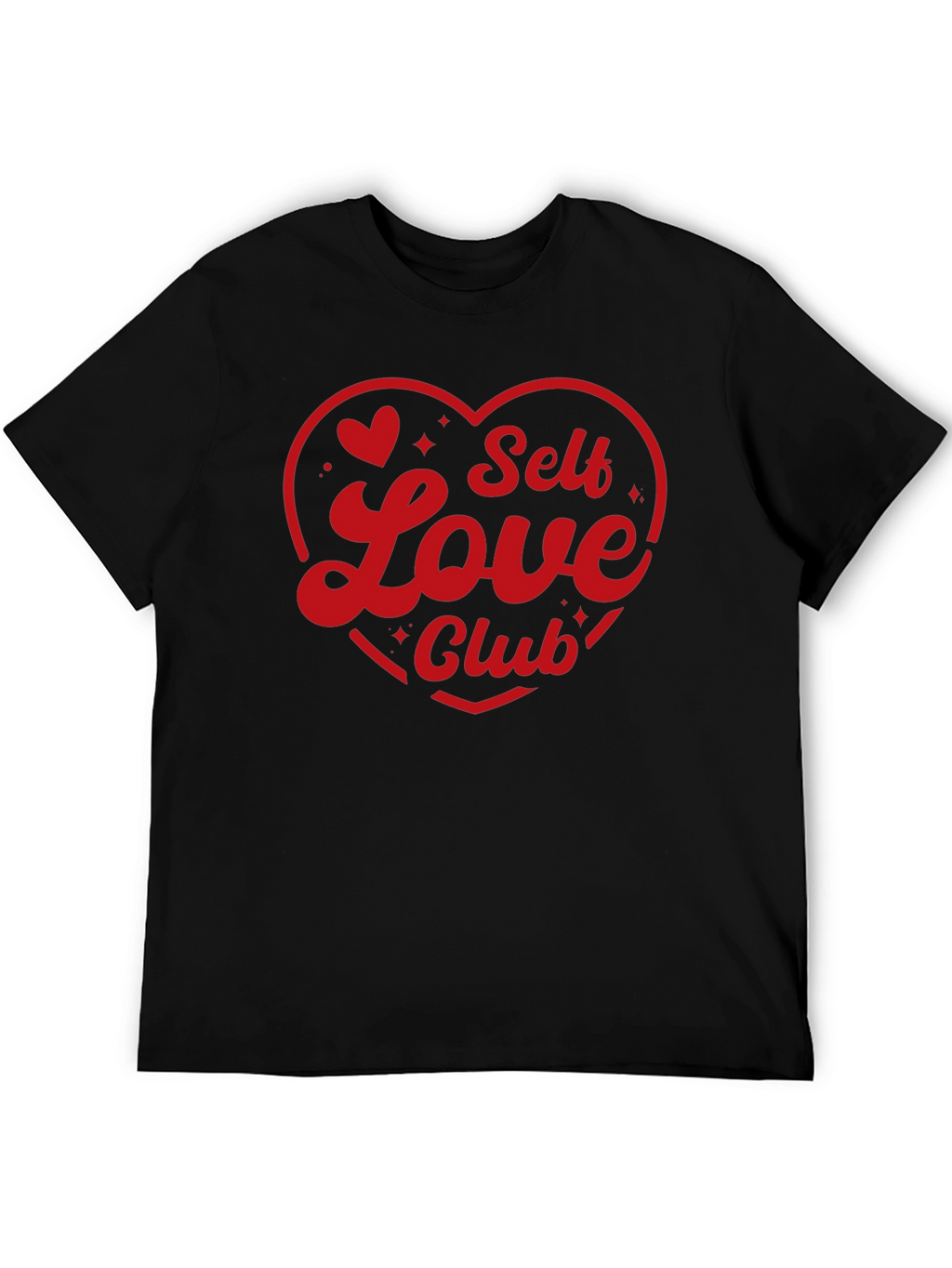 Self Love Club Graphic Tee - Trendy Heart Design