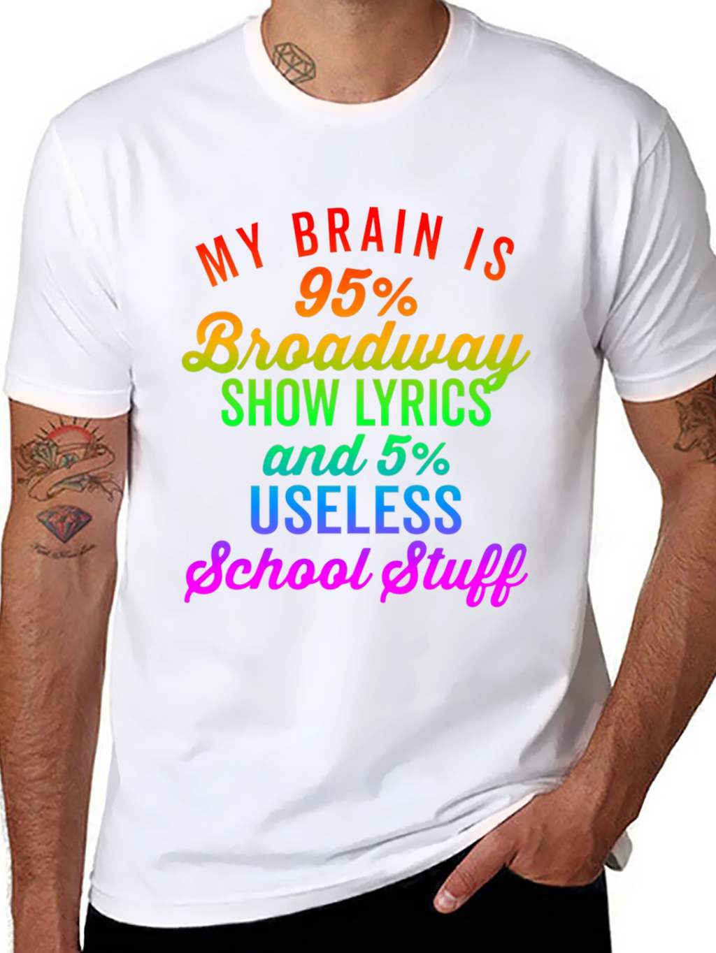 Broadway Lyrics Graphic T-Shirt