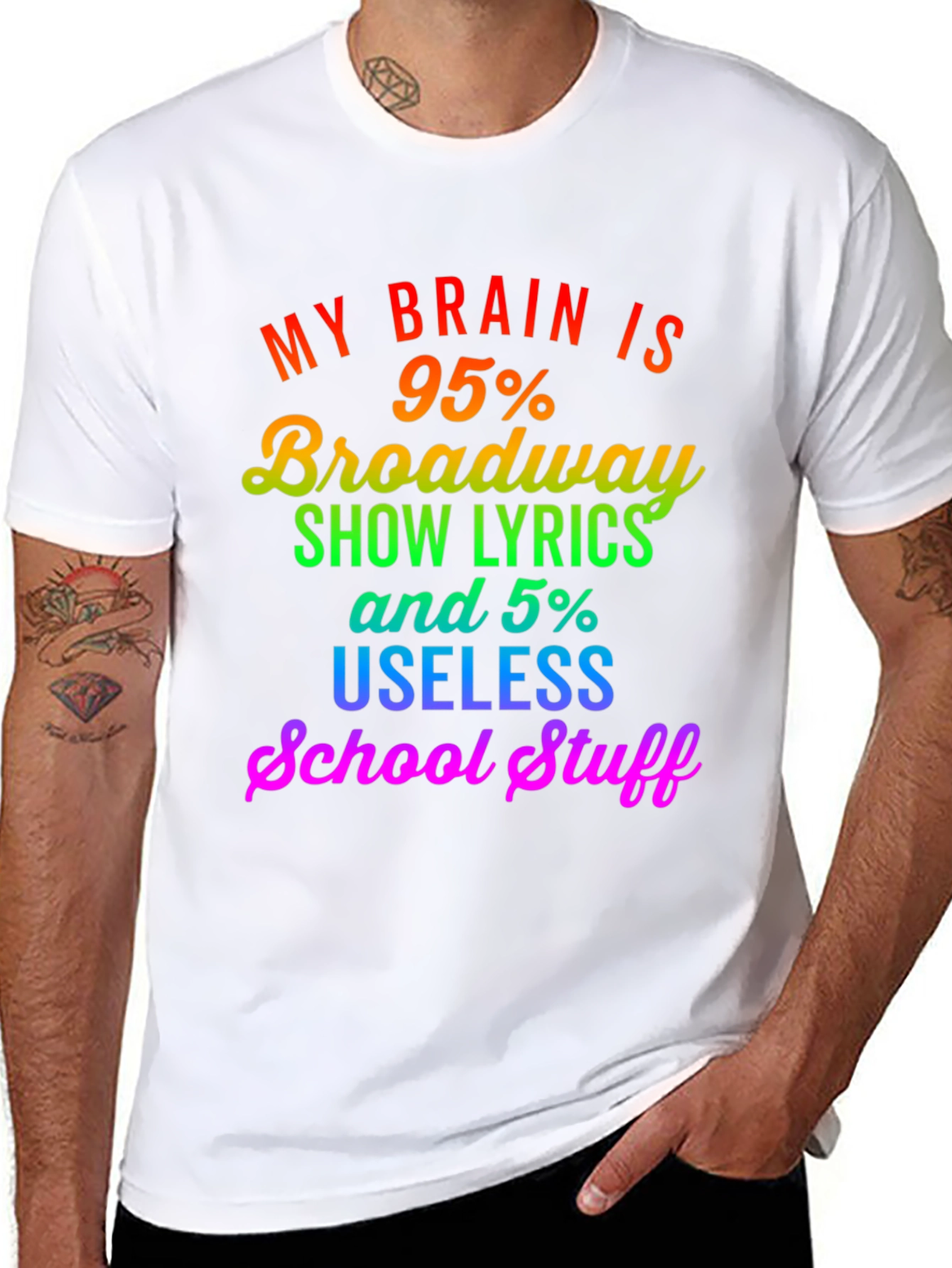 Broadway Lyrics Graphic T-Shirt