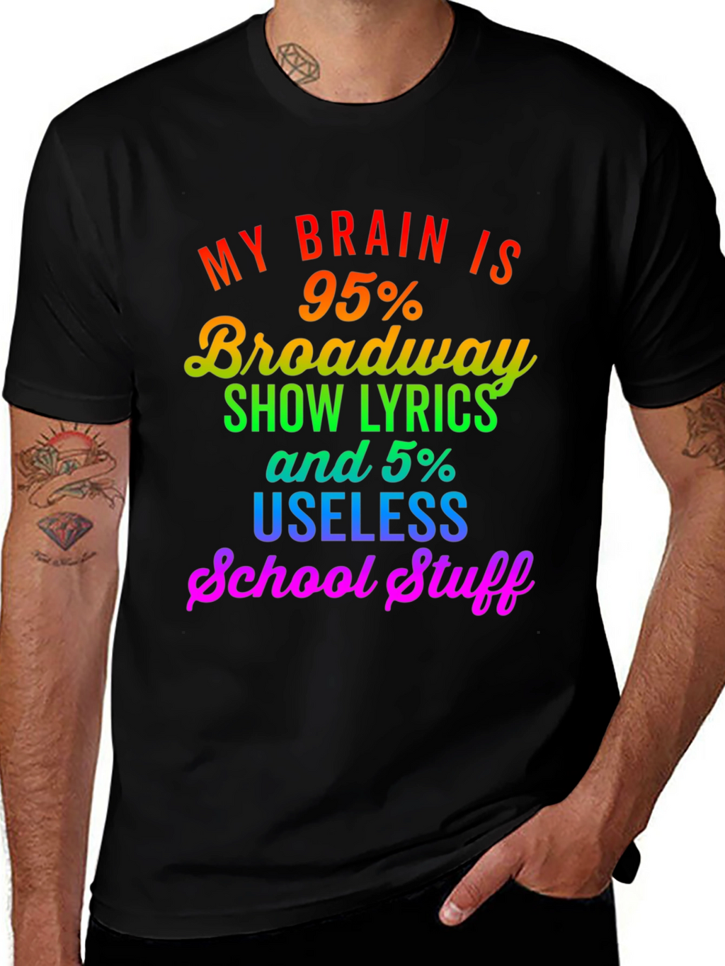 Broadway Lyrics Graphic T-Shirt