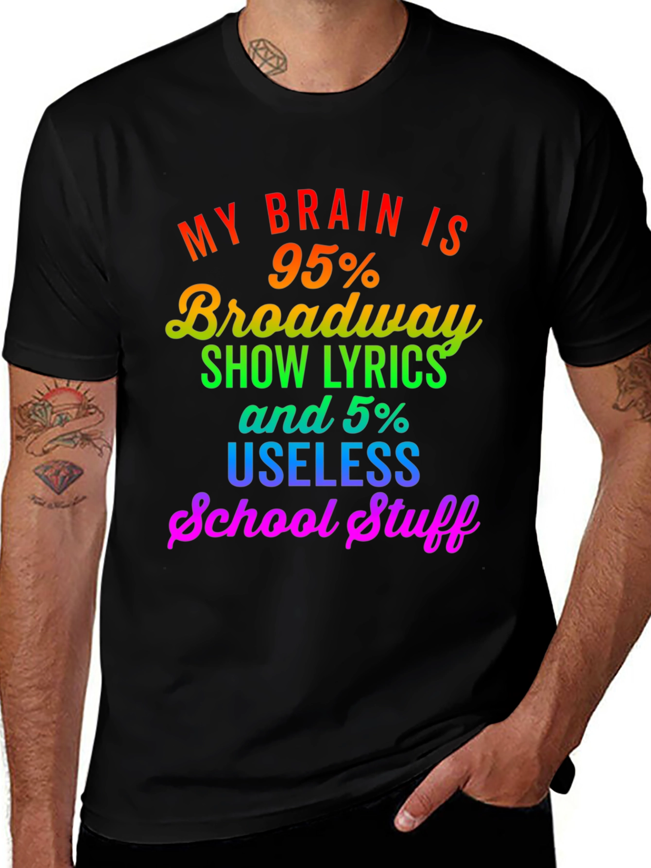 Broadway Lyrics Graphic T-Shirt