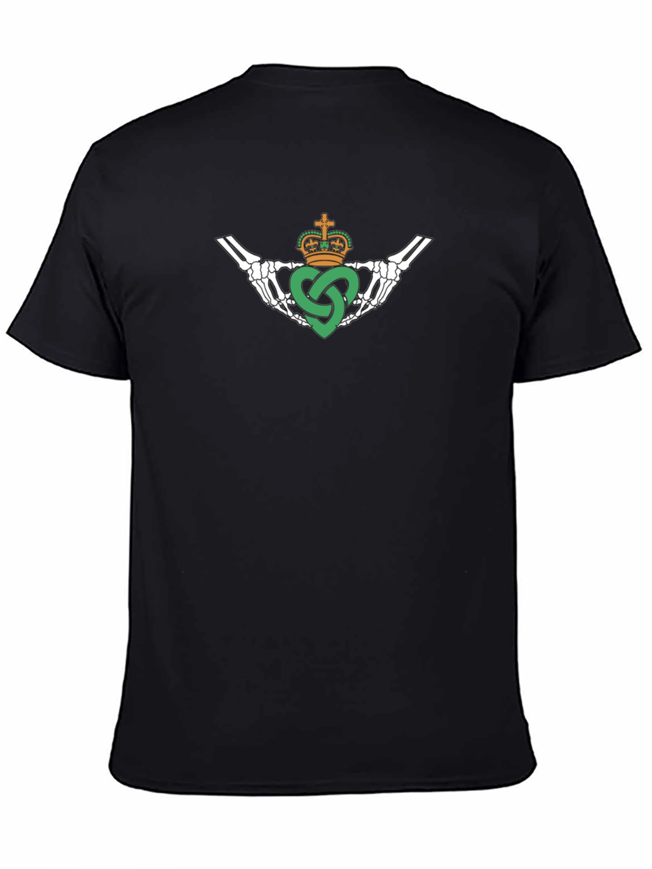 Skeleton Claddagh Black T-Shirt