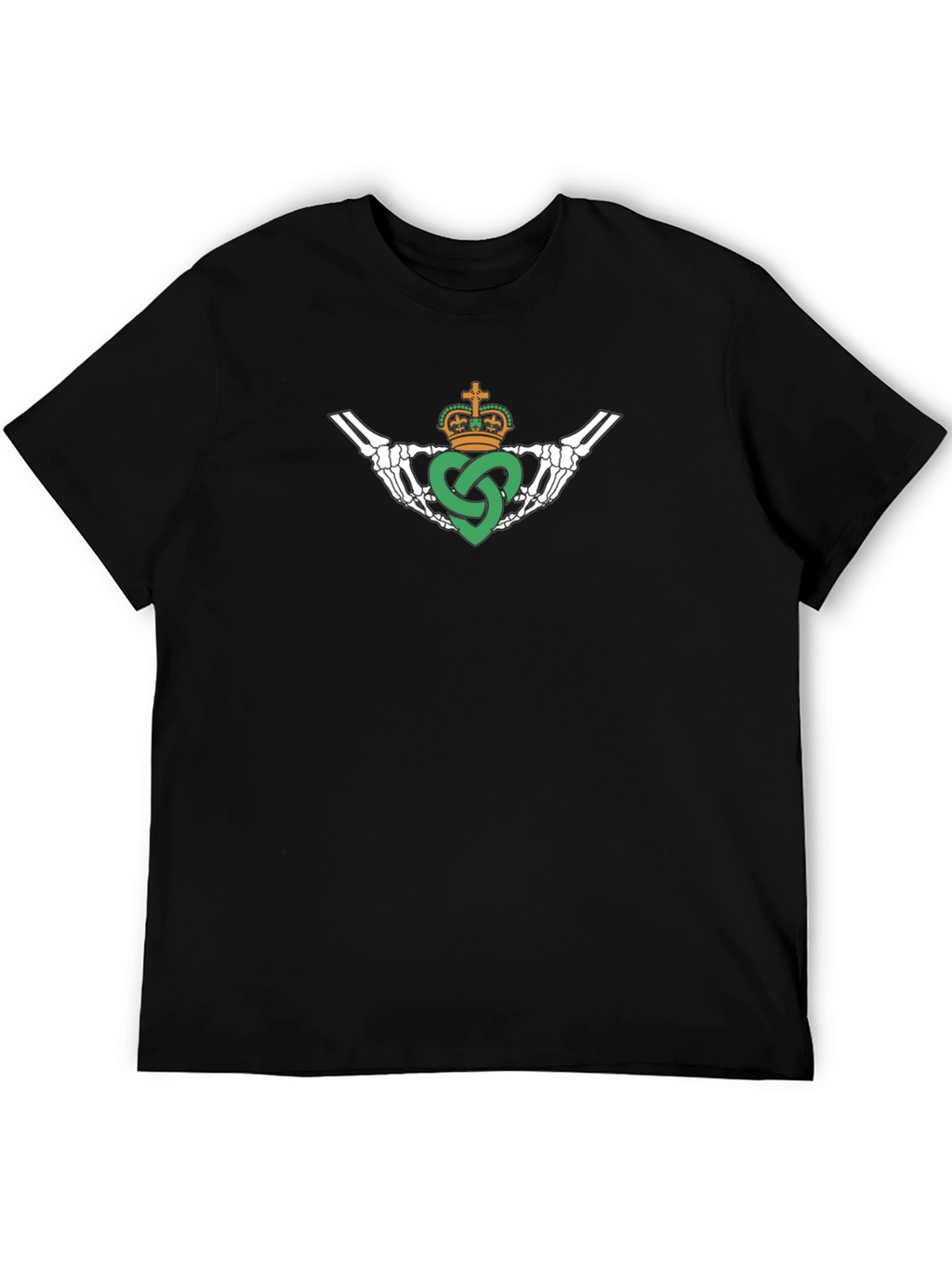 Skeleton Claddagh Black T-Shirt