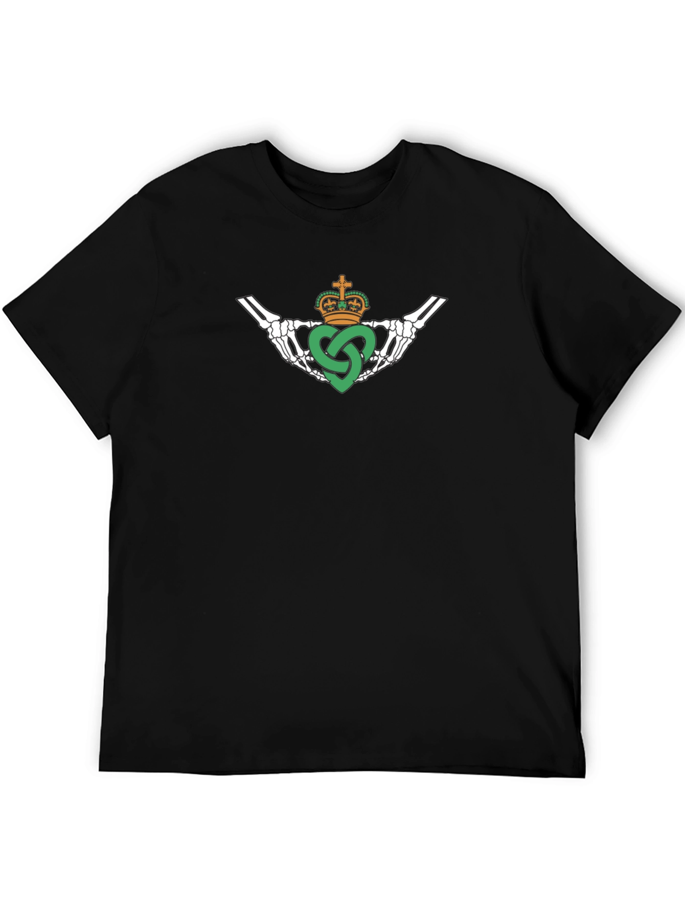 Skeleton Claddagh Black T-Shirt